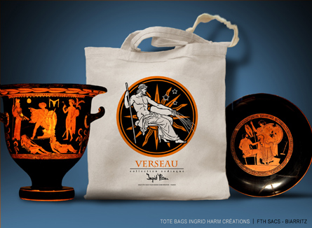 Sac Tote Bags zodiaque Ingrid Harm Biarritz